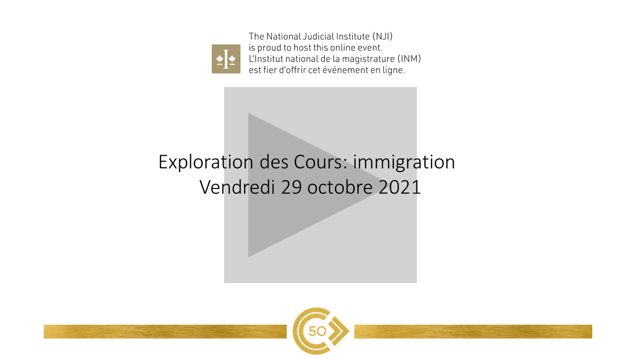 Webinaire 1 : Vidéo sur l'immigration (Youtube)